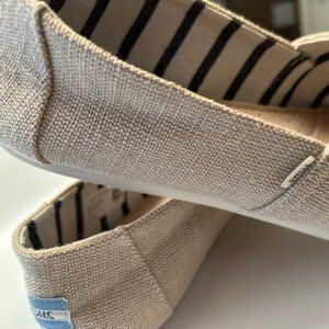 Toms Classic Natural Canvas Flat Espadrilles